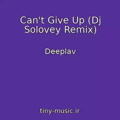 کاور آهنگ Can't Give Up (Dj Solovey Remix) از Deeplav
