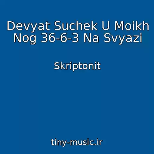 کاور آهنگ Devyat Suchek U Moikh Nog 36-6-3 Na Svyazi از Skriptonit