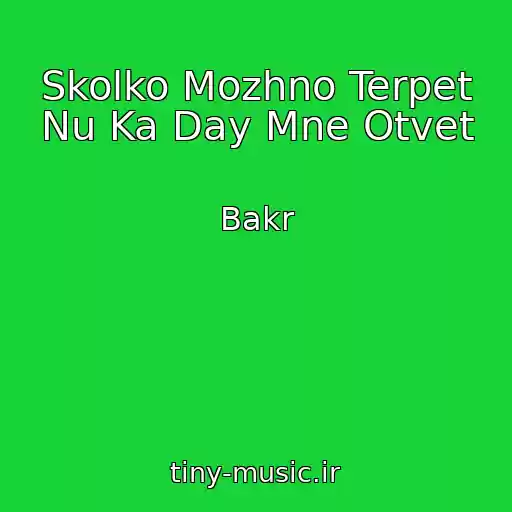 کاور آهنگ Skolko Mozhno Terpet Nu Ka Day Mne Otvet از Bakr