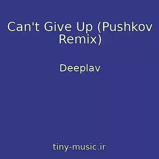 کاور آهنگ Can't Give Up (Pushkov Remix) از Deeplav