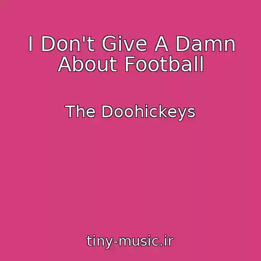 کاور آهنگ I Don't Give A Damn About Football از The Doohickeys