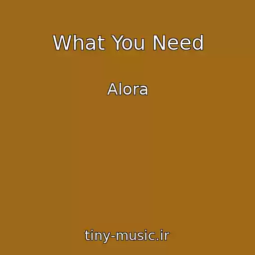 کاور آهنگ What You Need از Alora