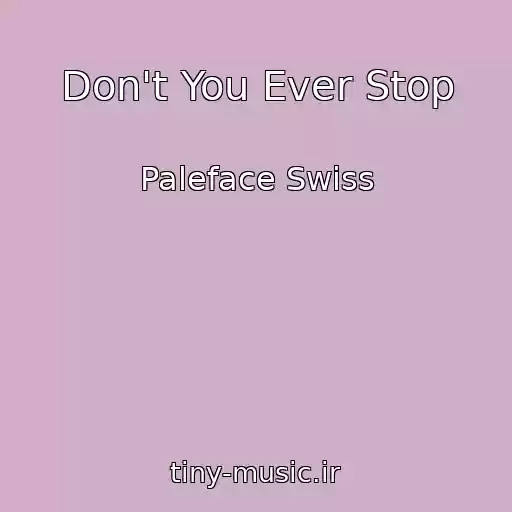 کاور آهنگ Don't You Ever Stop از Paleface Swiss
