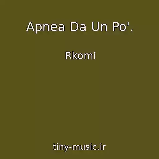 کاور آهنگ Apnea Da Un Po'. از Rkomi