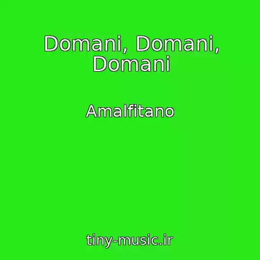 کاور آهنگ Domani, Domani, Domani از Amalfitano