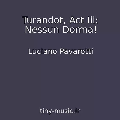 کاور آهنگ Turandot, Act Iii: Nessun Dorma! از Luciano Pavarotti