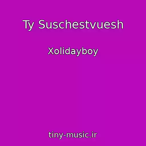 کاور آهنگ Ty Suschestvuesh از Xolidayboy
