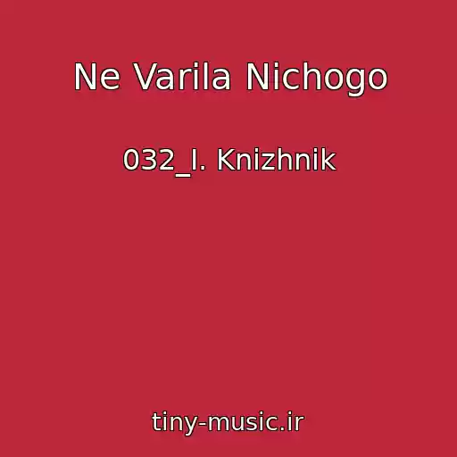 کاور آهنگ Ne Varila Nichogo از 032_I. Knizhnik