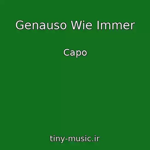 کاور آهنگ Genauso Wie Immer از Capo