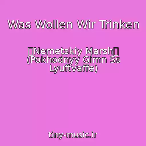 کاور آهنگ Was Wollen Wir Trinken از 卐Nemetskiy Marsh卐 (Pokhodnyy Gimn Ss Lyuftvaffe)