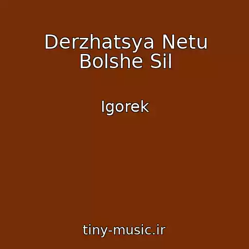 کاور آهنگ Derzhatsya Netu Bolshe Sil از Igorek