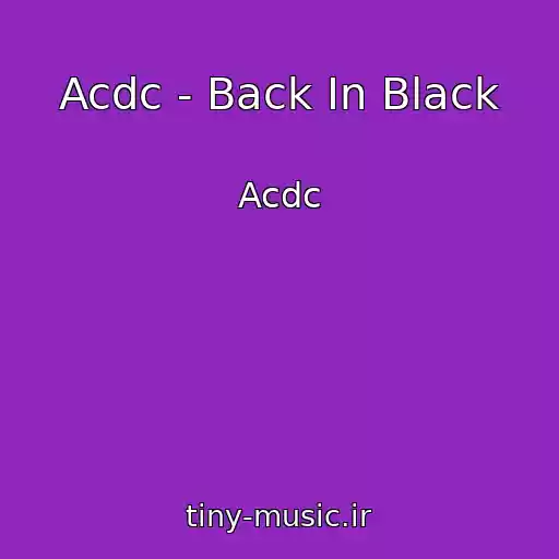 کاور آهنگ Acdc - Back In Black از Acdc