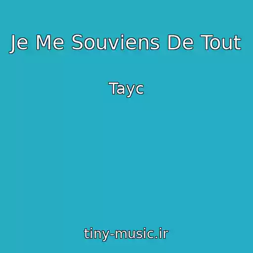 کاور آهنگ Je Me Souviens De Tout از Tayc