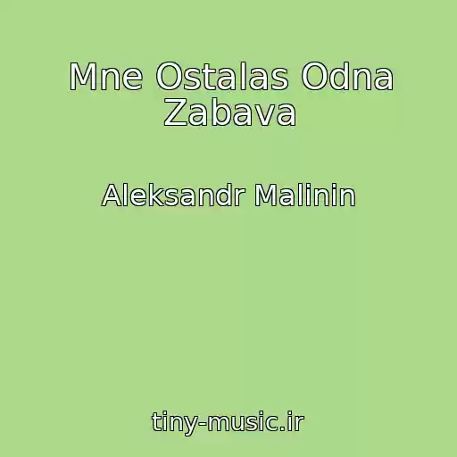 کاور آهنگ Mne Ostalas Odna Zabava از Aleksandr Malinin