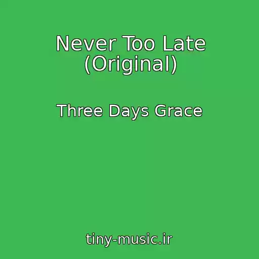 کاور آهنگ Never Too Late (Original) از Three Days Grace