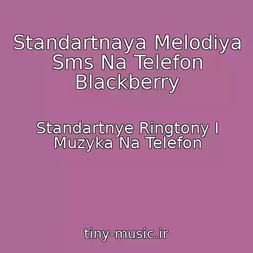 کاور آهنگ Standartnaya Melodiya Sms Na Telefon Blackberry از Standartnye Ringtony I Muzyka Na Telefon