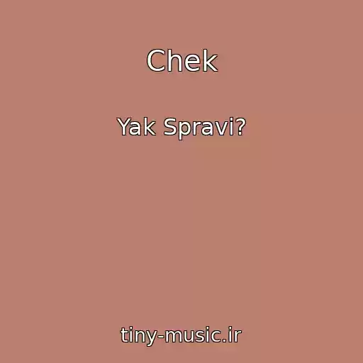 کاور آهنگ Chek از Yak Spravi?