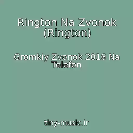 کاور آهنگ Rington Na Zvonok (Rington) از Gromkiy Zvonok 2016 Na Telefon