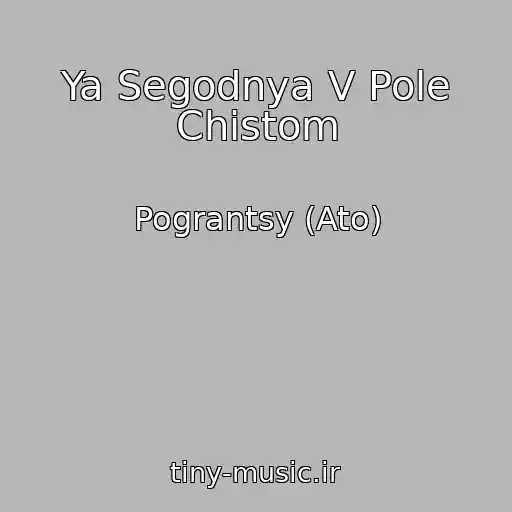کاور آهنگ Ya Segodnya V Pole Chistom از Pograntsy (Ato)