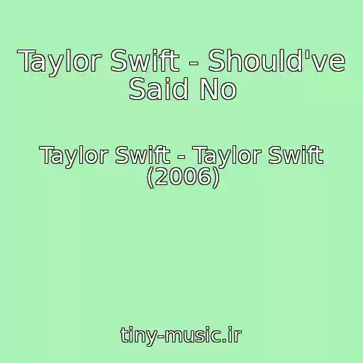 کاور آهنگ Taylor Swift - Should've Said No از Taylor Swift - Taylor Swift (2006)