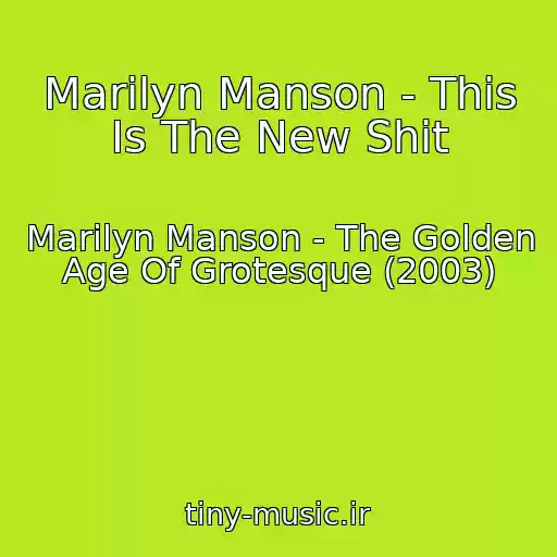 کاور آهنگ Marilyn Manson - This Is The New Shit از Marilyn Manson - The Golden Age Of Grotesque (2003)