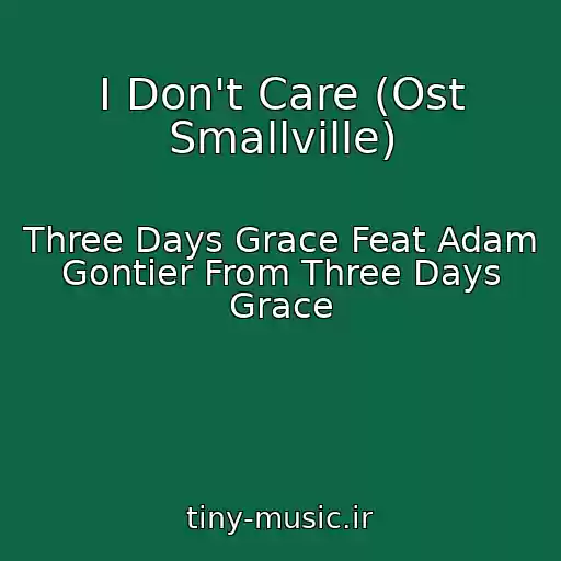 کاور آهنگ I Don't Care (Ost Smallville) از Three Days Grace Feat Adam Gontier From Three Days Grace