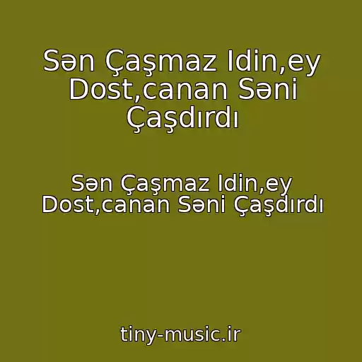 کاور آهنگ Sən Çaşmaz Idin,ey Dost,canan Səni Çaşdırdı از Sən Çaşmaz Idin,ey Dost,canan Səni Çaşdırdı