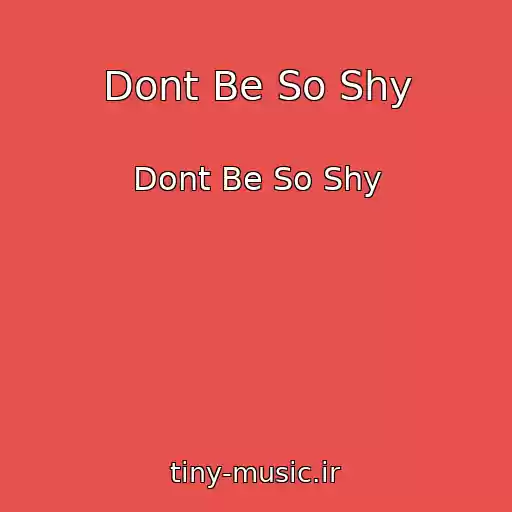 کاور آهنگ Dont Be So Shy از Dont Be So Shy