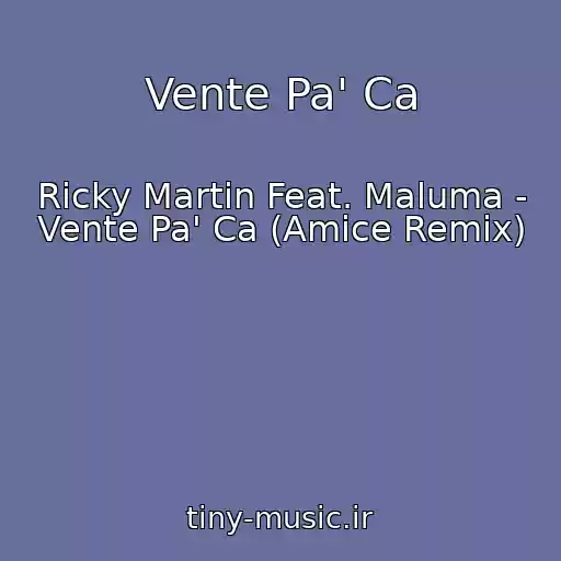 کاور آهنگ Vente Pa' Ca از Ricky Martin Feat. Maluma - Vente Pa' Ca (Amice Remix)