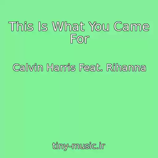 کاور آهنگ This Is What You Came For از Calvin Harris Feat. Rihanna