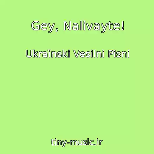 کاور آهنگ Gey, Nalivayte! از Ukraїnskі Vesіlnі Pіsnі