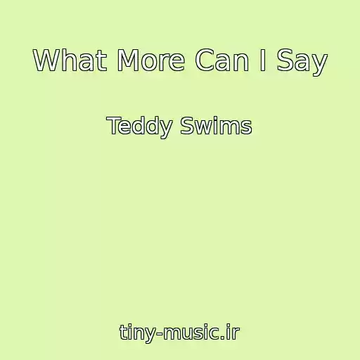 کاور آهنگ What More Can I Say از Teddy Swims
