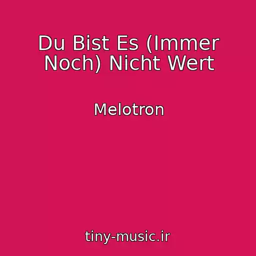 کاور آهنگ Du Bist Es (Immer Noch) Nicht Wert از Melotron