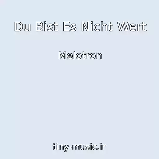 کاور آهنگ Du Bist Es Nicht Wert از Melotron