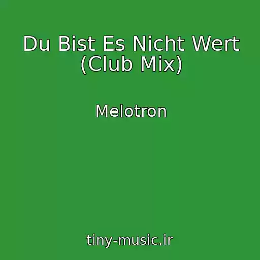 کاور آهنگ Du Bist Es Nicht Wert (Club Mix) از Melotron