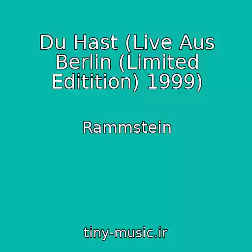 کاور آهنگ Du Hast (Live Aus Berlin (Limited Editition) 1999) از Rammstein