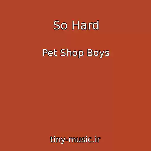 کاور آهنگ So Hard از Pet Shop Boys