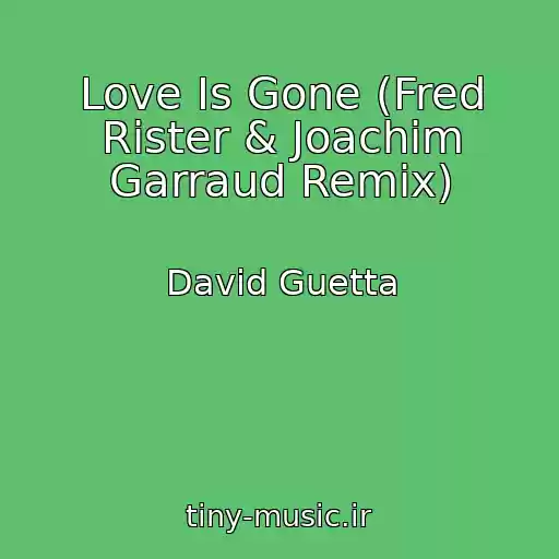 کاور آهنگ Love Is Gone (Fred Rister & Joachim Garraud Remix) از David Guetta