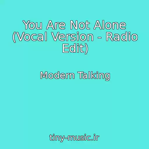 کاور آهنگ You Are Not Alone (Vocal Version - Radio Edit) از Modern Talking
