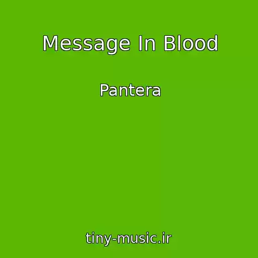 کاور آهنگ Message In Blood از Pantera