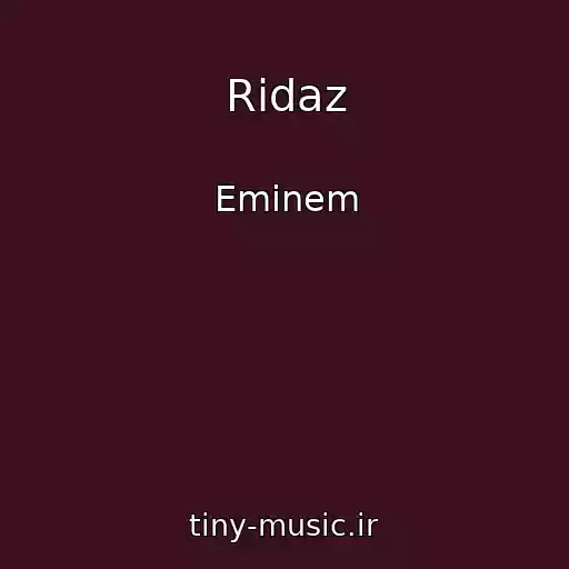 کاور آهنگ Ridaz از Eminem