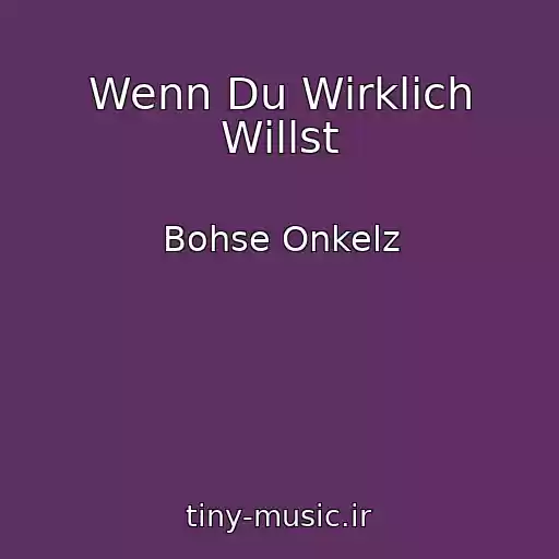 کاور آهنگ Wenn Du Wirklich Willst از Bohse Onkelz
