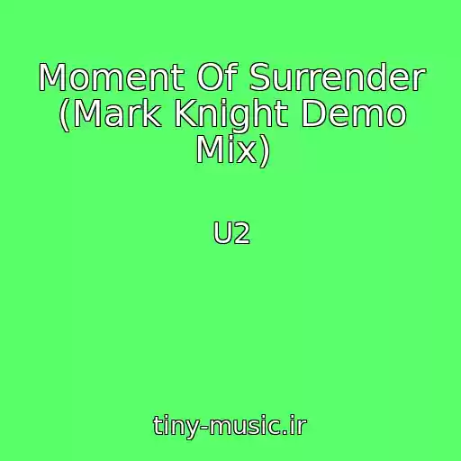 کاور آهنگ Moment Of Surrender (Mark Knight Demo Mix) از U2