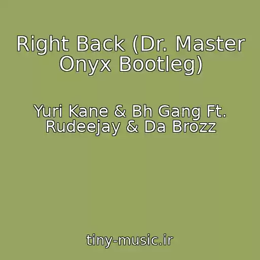 کاور آهنگ Right Back (Dr. Master Onyx Bootleg) از Yuri Kane & Bh Gang Ft. Rudeejay & Da Brozz