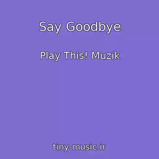 کاور آهنگ Say Goodbye از Play This! Muzik