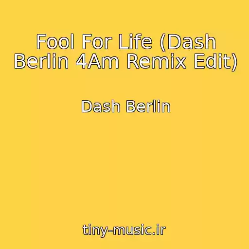 کاور آهنگ Fool For Life (Dash Berlin 4Am Remix Edit) از Dash Berlin