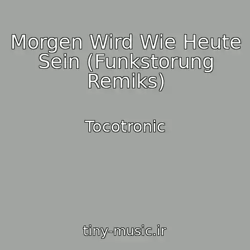 کاور آهنگ Morgen Wird Wie Heute Sein (Funkstorung Remiks) از Tocotronic