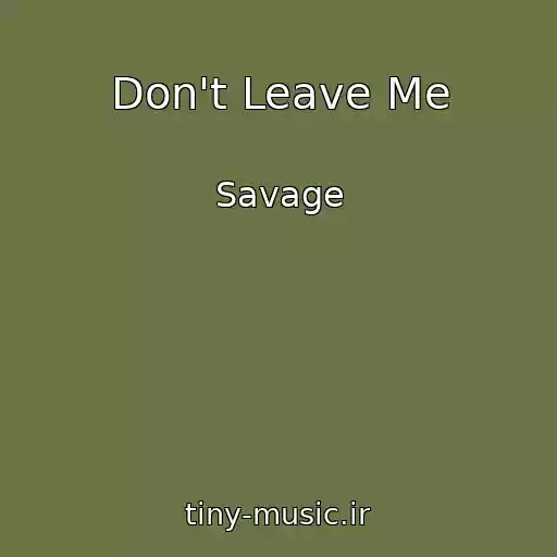 کاور آهنگ Don't Leave Me از Savage