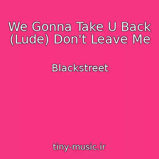 کاور آهنگ We Gonna Take U Back (Lude) Don't Leave Me از Blackstreet