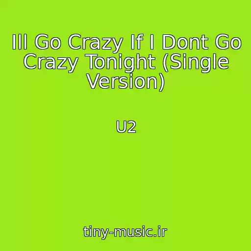 کاور آهنگ Ill Go Crazy If I Dont Go Crazy Tonight (Single Version) از U2